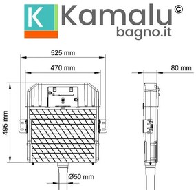 Kamalu - cassetta scarico da incasso per sanitari a pavimento sonner-10