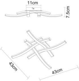 Globo 67171-20 - Lampadario a plafone LED EVITA 4xLED/5W/230V