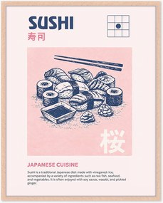 Stampa digitale incorniciata fatta a mano Sushi