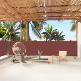 Tenda Laterale Retrattile Marrone 140x1000 Cm /