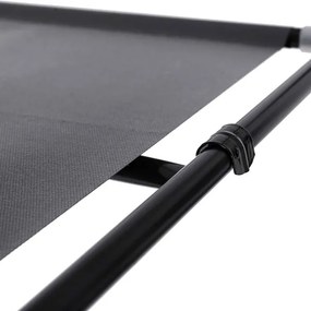 Armadio in tessuto con ripiani e barra appendiabiti MATIS 150x175 cm grigio