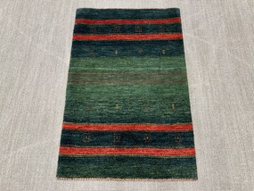 Loribaft Tappeto 130x90 Verde (Iran) Annodato A Mano