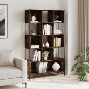 Libreria Rovere Fumo 102x28x172 cm in Legno Multistrato