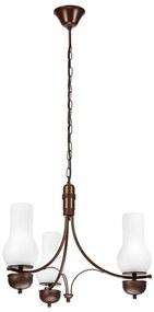 Brilagi - LED Lampadario a sospensione con catena COTTAGE 3xE14/40W/230V quercia/bianco