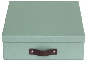 Organizer verde in cartone per documenti Oskar Canvas Paper Laminate – Bigso