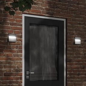 Applique Per Esterni Con Led Nera İn Alluminio Pressofuso /