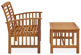 Set divani da giardino 2 pz in legno massello di acacia