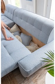 Divano letto azzurro ad angolo variabile Dazzling Daisy - Miuform