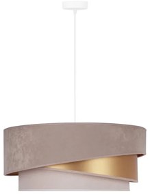 Duolla - Lampadario a sospensione con filo KOBO 1xE27/15W/230V diametro 45 cm beige/oro/color crema