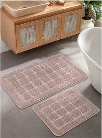Set di tappetini per il bagno marroni 2 pz 50x80 cm Kareli – Foutastic
