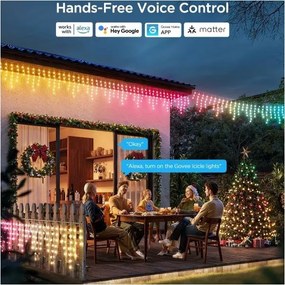 Govee - LED RGBIC Catena da esterno Smart ghiaccioli 10m Wi-Fi Matter IP65
