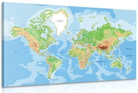 Stampa su tela – Mappa del mondo classica