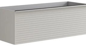 Mobile da bagno sotto lavabo Pixel stripes grigio laccato L 120 x H 40 x P 45.5 cm 2 cassetti, lavabo non incluso