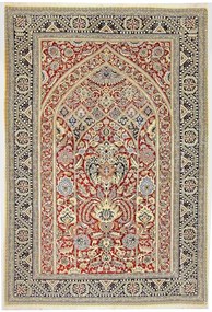 Ghom Tappeto 140x200 Rosso (Iran) Annodato A Mano