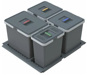 Bidone in plastica per rifiuti differenziati/incasso 41 l Metropolis - Elletipi