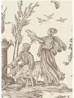 Lewis & Wood Carta da parati Toile Baptiste - Marron