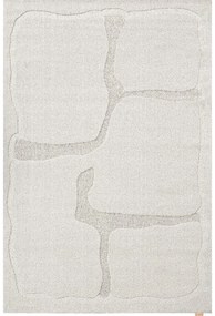 Tappeto in lana grigio chiaro 160x230 cm Morphic Organica - Agnella