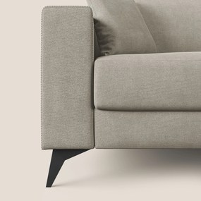 Pegaso divano letto angolare con poggiatesta reclinabili e rivestimento impermeabile T02 panna