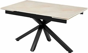 Tavolo Da Pranzo Allungabile 90x160-240 Cm Effetto Marmo Gold