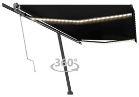 Tenda Automatica Con Sensore Vento E Led 500x300 Cm Antracite /