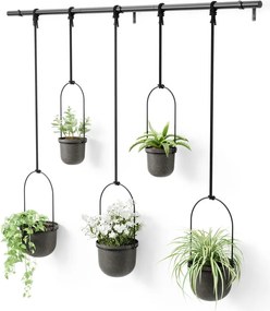 Set di coprivaso in plastica per erbe aromatiche/da appendere/parete 5 pz ø 7,5 cm Triflora – Umbra