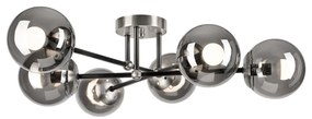 Lampadario a plafone MALENA 6xE14/5W/230V cromo opaco/fumé