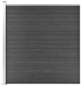Pannello Di Recinzione İn Wpc 175x186 Cm Nero /
