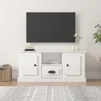 Mobile Porta TV Bianco Lucido 100x35,5x45 cm Legno Multistratocod mxl 73300