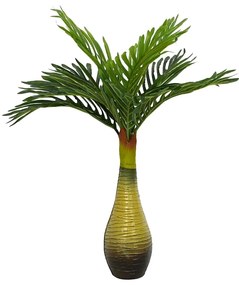 Pianta Di Palma Artificiale 9 Foglie 70 Cm Verde /