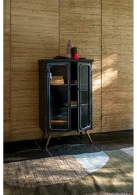 Vetrina nera in metallo 60x100x35 cm Denza – Dutchbone