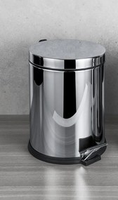 Colombo design B9968 Poubelle Pattumiera 5 Litri con chiusura ammortizzata in acciaio inox cromo