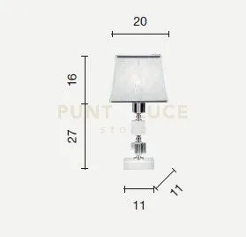 Lume/p livia lume 1 luce tortora- trasparente e cromo attacco e14 p...