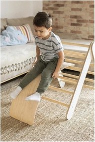 Pikler triangolo montessori bianco in pino massiccio 60x60x60 cm Montessori – Meowbaby