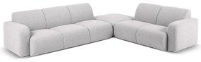 Divano angolare grigio chiaro in tessuto bouclé (angolo destro) Molino - Micadoni Home