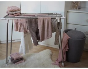 WENKO 3774020100 - Stendibiancheria PROFI SINGLE 87x79 cm acciaio inox/argento/bianco