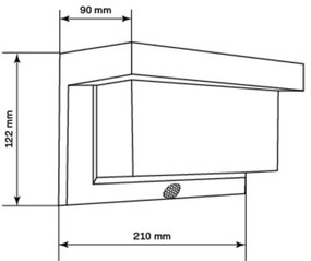 Lampada solare da parete LED TONY LED/3,7V 1800 mAh IP44 con sensore