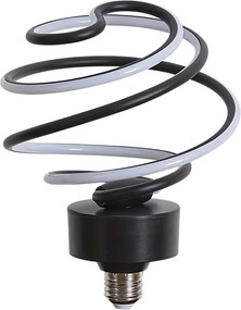 Lampadina decorativa LED E27 nera a spirale 6W 370 lm 3000K