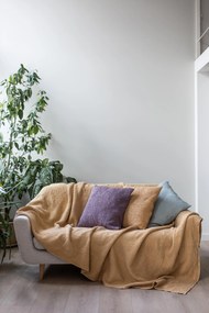 Coperta Waffle İn Lino Color Senape / Queen 200x220 / Mustard