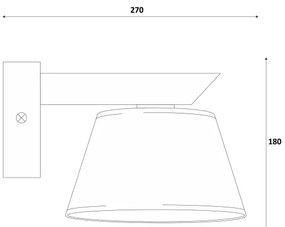Lampada da parete ANTONIO 1xE14/40W/230V rovere