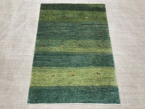 Gabbeh Tappeto persiano 150x100 Verde (Iran) Annodato A Mano