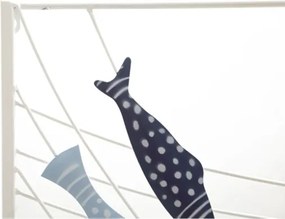 Pannello decorativo da parete design pesci 96,5X1,5X61 cm multicolor