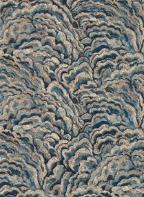Clarke & Clarke Carta da parati Lumino - Midnight/ Copper