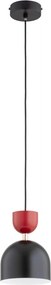 Lampadario a cavo ENTORI 1xE27/15W/230V nero/rosso