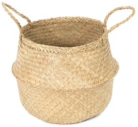 Cesto portaoggetti in seagrass chiaro , ⌀ 35 cm - Compactor