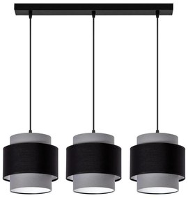 Lampadario a sospensione 3xE27/60W/230V grigio