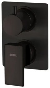 Rubinetto per incasso doccia con getto 2 vie aerato monocomando Flat nero opaco MAMOLI