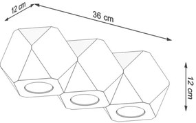 Sollux SL.1010 - Plafoniera WOODY 3xGU10/40W/230V
