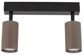 Faretto TUNE 2xGU10/10W/230V nero/marrone