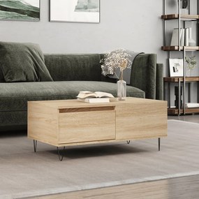 Tavolino Salotto Rovere Sonoma 90x50x36,5 Cm Legno Multistrato /