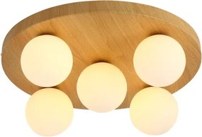 Brilagi - Plafoniera LUND WOOD 5xG9/9W/230V Ø 40 cm in legno di caucciù